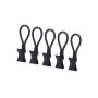 Tea Towel Hook Clamps Set Of 5 Black L5 X W1.5 X D1.5CM