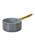 16CM Grey Aluminium Saucepans With Gold Handle - None Assorted