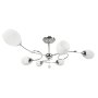 Pendant Light E27 6X60W Metal Glass Chrome