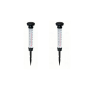 2X Solar Garden Lights With Built-in Thermometer