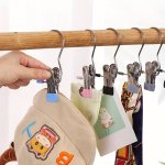 10-PACK Stainless Steel Multipurpose Clips Metal Hanging Hooks With Superior Grip For Drying And Utility Use Home Organization A