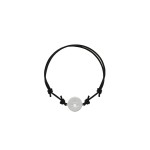 Man. Lewis Friendship Bracelet -platinum white black