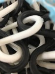 1M Black + White Plastic Chain