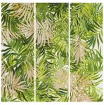 3 Panel Green Leaves Wood Carving 1200 X 1200