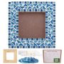 Mosaic Diy Photo Frame Kit_ Blue Trim - 0001MDIYK
