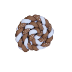 Cot Bumper Braided 3 Strand Toffee Dotted And White Plain Dotted Toffee Butterscotch