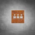 Meeting Room boardroom Sign D01 - Rust - Powder Coated Aluminum
