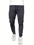 Men's Athletic Joggers Casual Geometric Side Print Footed Long Pants Breathable Sportswear Slim Fit Sweatpants With Drawstring