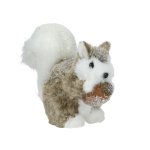 Squirrel With Faux Fur 8X12X20CM