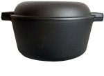 Cast Iron Double Dutch Oven Pot 26CM Pack Of 2 Cook And Serve Casserole