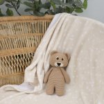 Toy Teddy Knitted Crochet Cookie Brown