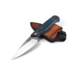 Dacian Blue Denim Micarta Handle With Stonewash Polish Blade Finish
