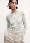 Ribbed Jersey Top - Sage Green striped