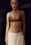 Padded Triangle Bikini Top - Brown
