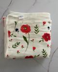 New My Little Peanut White Blanket With Red Flowers