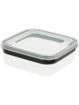 Square Plastic Food Large Container - None Black