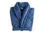 Denim Blue Unisex Fleece Bathrobe Large