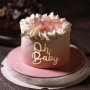 1PC Oh Baby Cake Topper Party Cake Decor Baby Shower New Baby Gender Reveal Party Cake Decoration