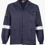 D59 Flame Retardant & Acid Resist Jacket With Reflective Tape - Navy Blue 44