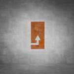 Arrow Sign D02 - Rust - Powder Coated Aluminum