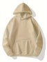Men's Fall And Winter Classic Fashion Solid Hooded Long Sleeve Sweatshirt With Kangaroo Pocket Durable And Warm Hoodie For Daily And Outdoors Wear