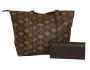 Fino Designer Print Faux Leather Shoulder Bag & Purse Set - Brown