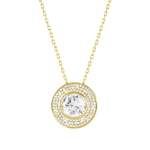 Aurea Necklace In Sterling Silver With Cz