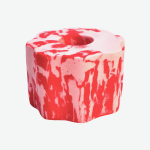 Eco-resin Mottled Curvy Candle Holder - Pink & Red