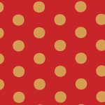 Red & Gold Dot 50M X 50CM Roll