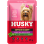 Husky Meatlovers Gourmet Meat Medley Flavoured Small Adult Dog Food Pouch 85G