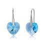 Cde 925 Sterling Silver Ayla Heart Earrings With Swarovski Crystals