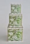 Square Green Flowers Box
