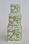 Square Green Flowers Box