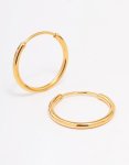 Goldair Gold Plated Surgical Steel Thin 18MM Hoop Earrings