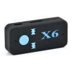 Car Wireless Hands Free X6 Bluetooth Receiver With Sd Card Support