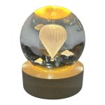 3D Crystal LED Light Globe 6CM - Hot Air Balloon