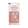 Nail Kit Short Oval 24PCS - Dark Pink