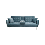 Sofa Bed With Cupholders Blue