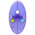Parts Trans Purple Shield Oval With Dimensions Keystone Symbol With White Lime And Medium Azure Circles Pattern 92747PB07
