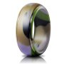 8MM Bridge Edge Silicone Rings-camo Green
