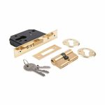 Jaguar Sanlic Cylinder Lock - Deadlock Mortice - Brass - 40MM