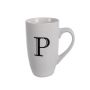 Kitchen Accessories - Mug - Letter 'p' - Ceramic - White - 4 Pack