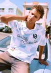 Cotton On Soccer Jersey - White baby Blue south London