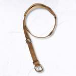 Multi Silver Flower Suede Belt - Taupe T2