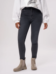 Charcoal Skinny Denim Jeans - 24 Grey