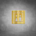 Elevator Sign D01 - Polished Brass