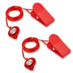 2PCS Universal Treadmill Magnet Safety Key Magnetic Safety Switch Round Treadmill Safety Key Replacement Treadmill Emergency Sto