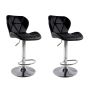 Bar Stool / Kitchen Chair Set Of 2 Cr 177 - Black