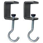 Vowcarol 2 Pcs Desk Bag Hook Desk Hooks For Backpack Desk Mount Bag Holder Hook Clamp-on Backpack Hanger