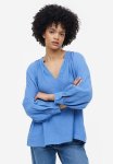 Double-weave Blouse - Blue